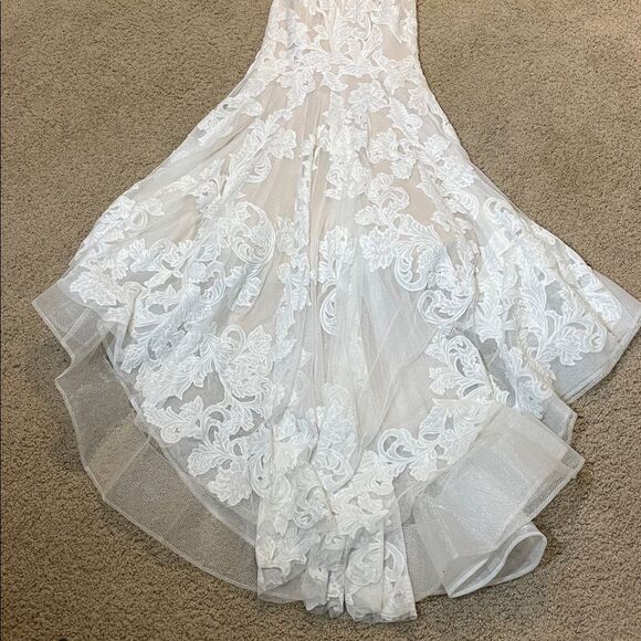 Watters Bridal Elegant Lace Strapless Gown NWOT - Picture 11 of 14